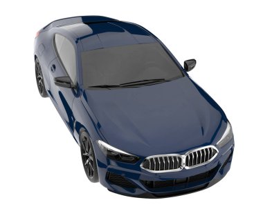 Sport car isolated on white background. 3d rendering - illustration