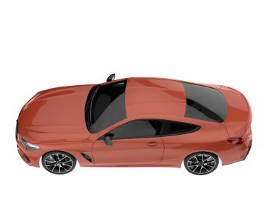 Sport car isolated on white background. 3d rendering - illustration