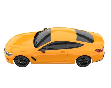 Sport car isolated on white background. 3d rendering - illustration