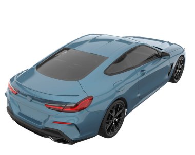 Sport car isolated on white background. 3d rendering - illustration