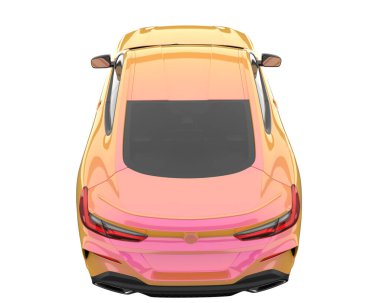 Sport car isolated on white background. 3d rendering - illustration