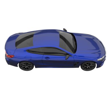 Sport car isolated on white background. 3d rendering - illustration