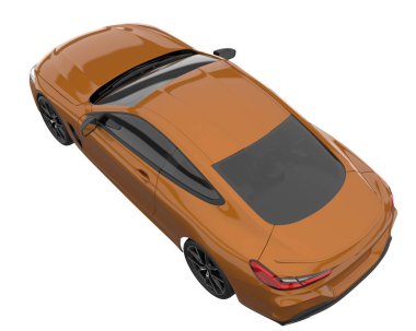 Sport car isolated on white background. 3d rendering - illustration