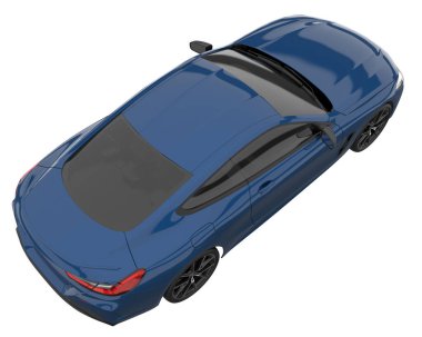 Sport car isolated on white background. 3d rendering - illustration