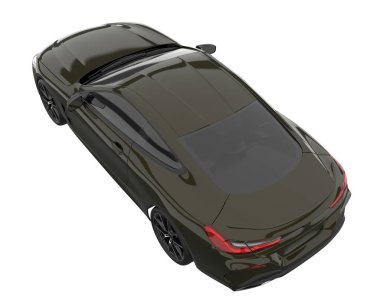 Sport car isolated on white background. 3d rendering - illustration