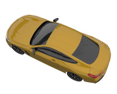 Sport car isolated on white background. 3d rendering - illustration