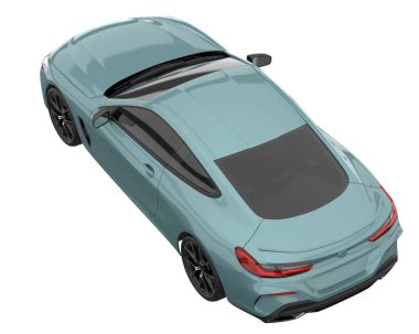 Sport car isolated on white background. 3d rendering - illustration