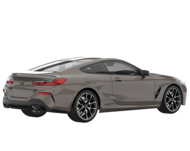 Sport car isolated on white background. 3d rendering - illustration