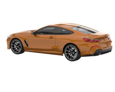 Sport car isolated on white background. 3d rendering - illustration