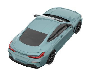 Sport car isolated on white background. 3d rendering - illustration