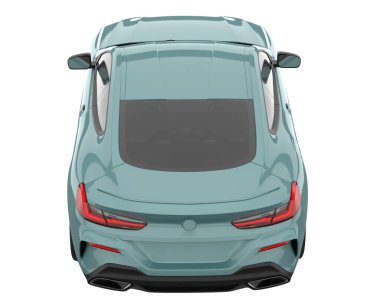 Sport car isolated on white background. 3d rendering - illustration