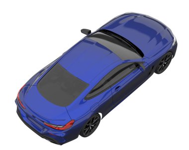 Sport car isolated on white background. 3d rendering - illustration