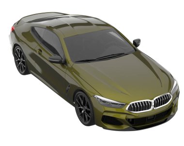 Sport car isolated on white background. 3d rendering - illustration