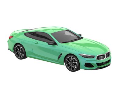 Sport car isolated on white background. 3d rendering - illustration