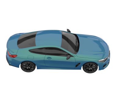 Sport car isolated on white background. 3d rendering - illustration