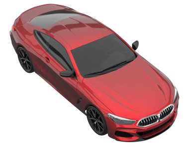 Sport car isolated on white background. 3d rendering - illustration