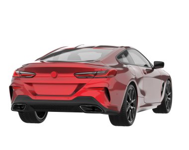 Sport car isolated on white background. 3d rendering - illustration