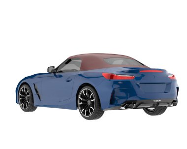 Sport car isolated on white background. 3d rendering - illustration