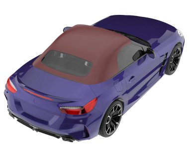 Sport car isolated on white background. 3d rendering - illustration