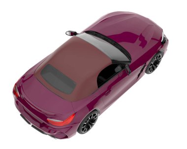 Sport car isolated on white background. 3d rendering - illustration