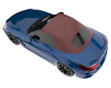 Sport car isolated on white background. 3d rendering - illustration