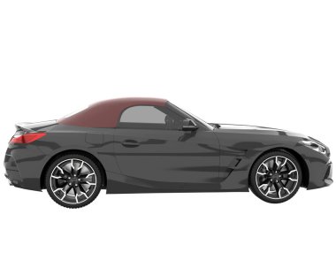 Sport car isolated on white background. 3d rendering - illustration