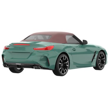 Sport car isolated on white background. 3d rendering - illustration