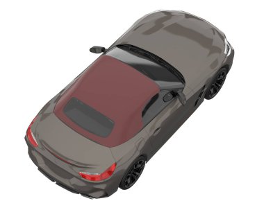 Sport car isolated on white background. 3d rendering - illustration