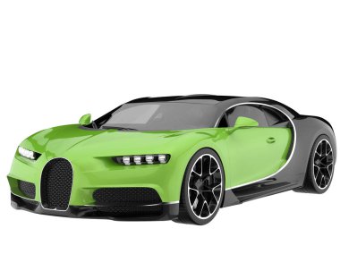 Sport car isolated on white background. 3d rendering - illustration
