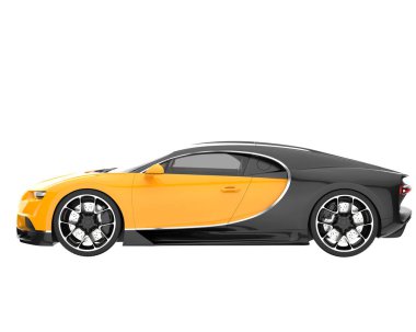 Sport car isolated on white background. 3d rendering - illustration