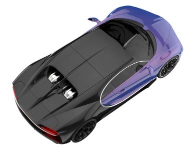 Sport car isolated on white background. 3d rendering - illustration