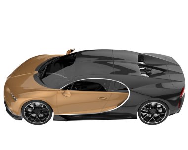 Sport car isolated on white background. 3d rendering - illustration