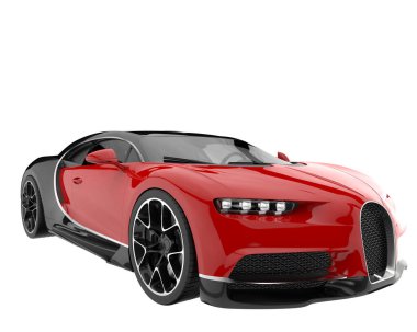 Sport car isolated on white background. 3d rendering - illustration