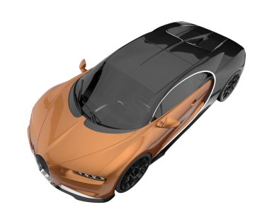 Sport car isolated on white background. 3d rendering - illustration