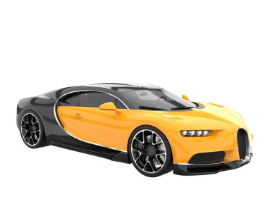 Sport car isolated on white background. 3d rendering - illustration