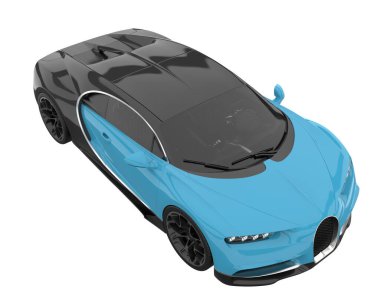 Sport car isolated on white background. 3d rendering - illustration
