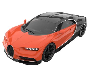 Sport car isolated on white background. 3d rendering - illustration