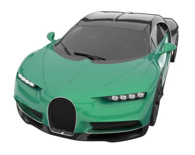 Sport car isolated on white background. 3d rendering - illustration