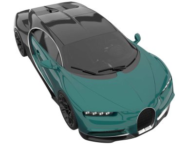 Sport car isolated on white background. 3d rendering - illustration