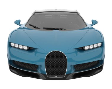 Sport car isolated on white background. 3d rendering - illustration