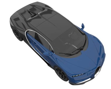 Sport car isolated on white background. 3d rendering - illustration