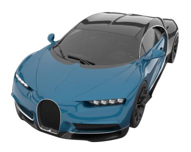 Sport car isolated on white background. 3d rendering - illustration