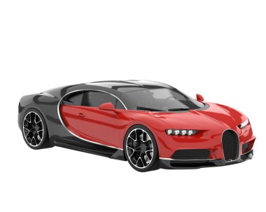 Sport car isolated on white background. 3d rendering - illustration