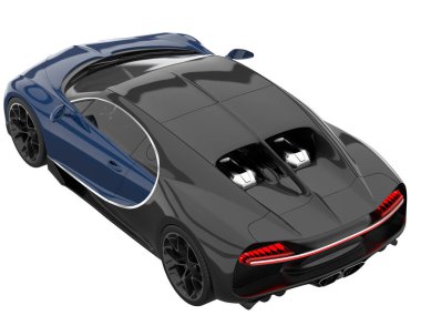 Sport car isolated on white background. 3d rendering - illustration