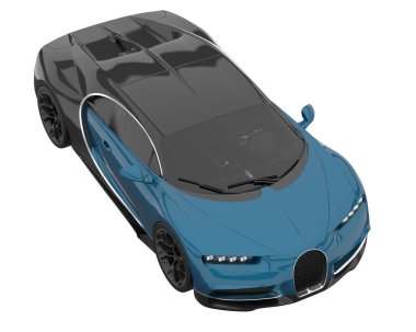 Sport car isolated on white background. 3d rendering - illustration