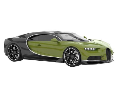 Sport car isolated on white background. 3d rendering - illustration