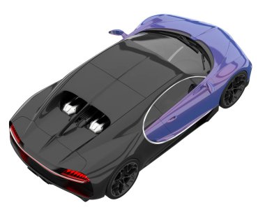 Sport car isolated on white background. 3d rendering - illustration