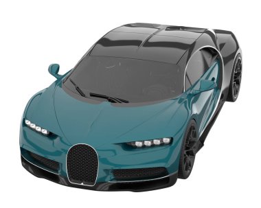 Sport car isolated on white background. 3d rendering - illustration