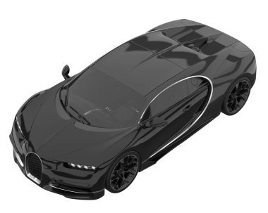 Sport car isolated on white background. 3d rendering - illustration