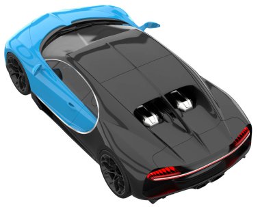 Sport car isolated on white background. 3d rendering - illustration